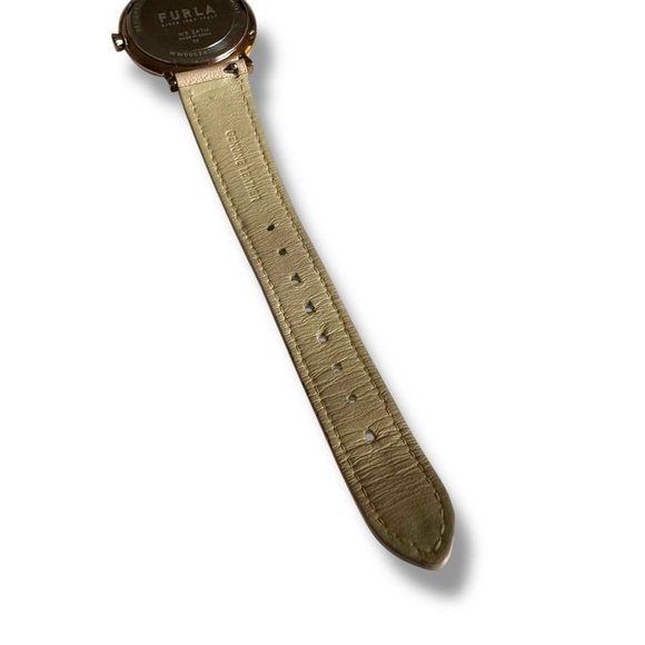 Furla Easy Shape Watch Nude Leather Strap Rose Gold Case 32mm